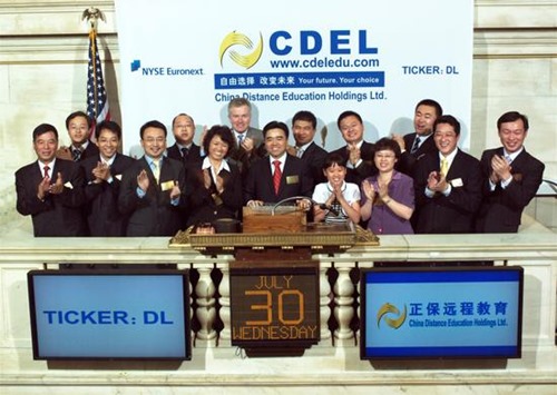 2008年7月30日，正保遠程教育在美國紐交所上市